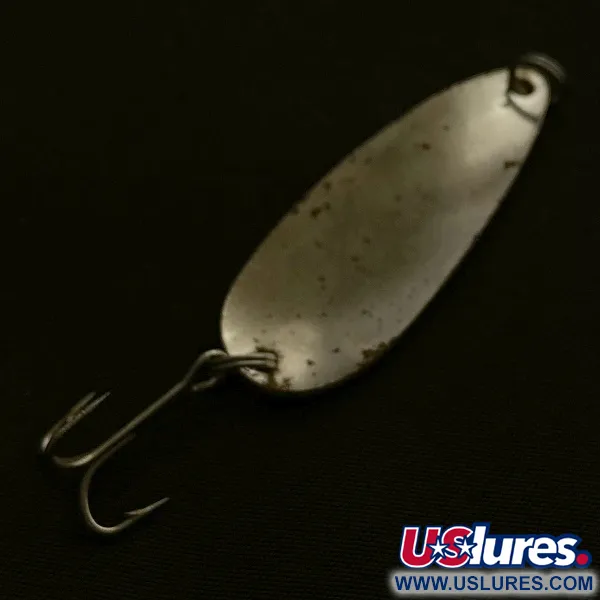 Vintage  Dura-Pak  Dura Pack Spoon, 3/16oz nickel/white/red fishing spoon #23520