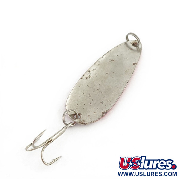 Vintage   Dura Pack Spoon, 3/16oz nickel/white/red fishing spoon #23520