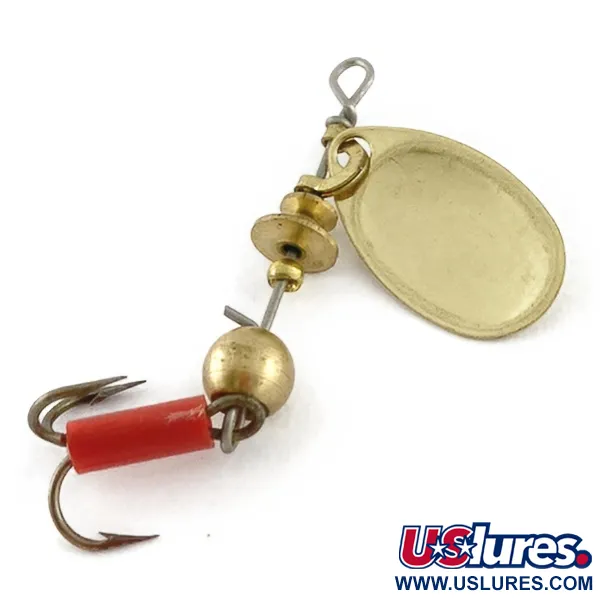 Vintage   Mepps Aglia 0, 3/32oz gold spinning lure #23522
