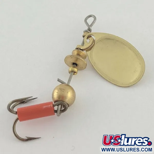 Vintage   Mepps Aglia 0, 3/32oz gold spinning lure #23522