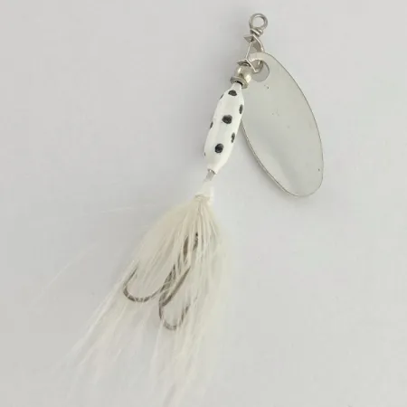 Vintage Yakima Bait Worden's Original Rooster Tail , 1/16oz silver spinning lure #23523