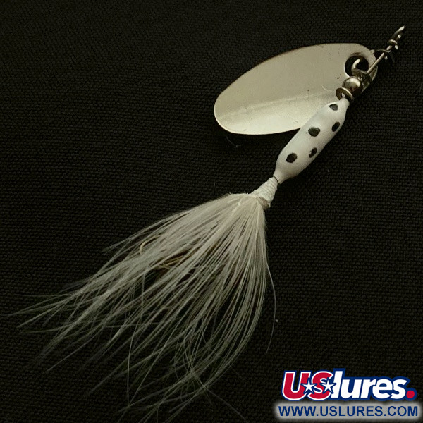 Vintage  Yakima Bait Worden's Original Rooster Tail , 1/16oz silver spinning lure #23523