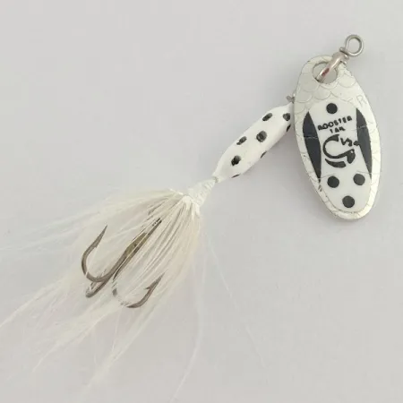Vintage Yakima Bait Worden's Original Rooster Tail , 1/16oz silver spinning lure #23523