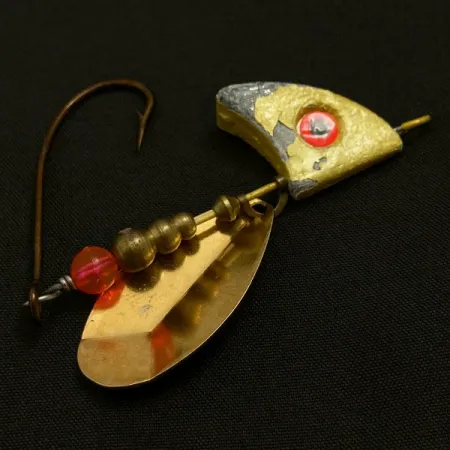 Vintage South Bend  Fatal Attraction, 3/4oz Gold spinning lure #23526