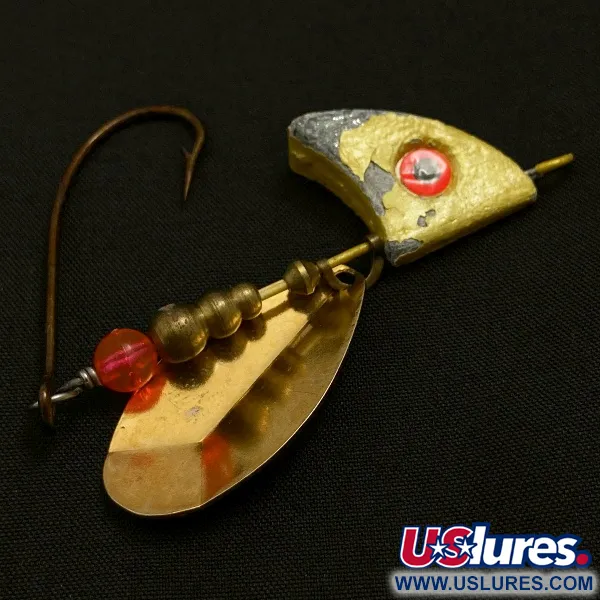 Vintage   South Bend  Fatal Attraction, 3/4oz Gold spinning lure #23526