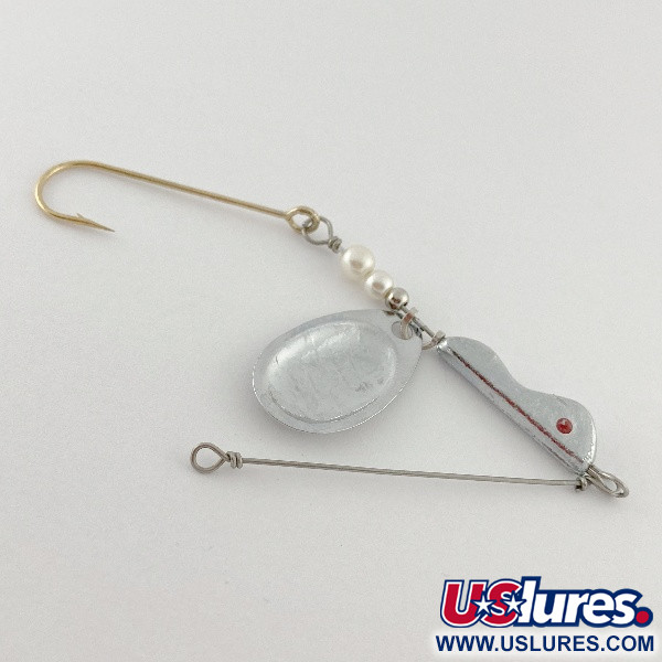 Vintage  South Bend Walleye Wonder 3  Spinnerbait, 1/2oz silver spinning lure #23527