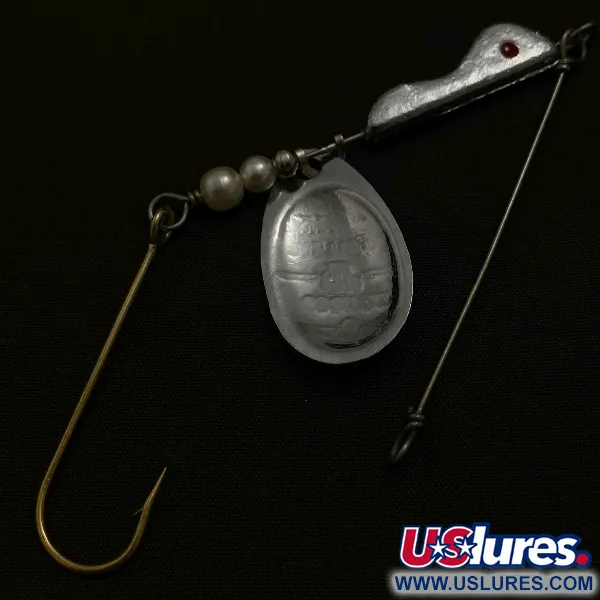 Vintage  South Bend Walleye Wonder 3  Spinnerbait, 1/2oz silver spinning lure #23527