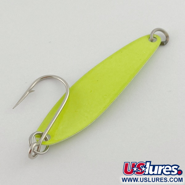 Vintage   Luhr Jensen Needlefish 3, 3/16oz green fishing spoon #23530