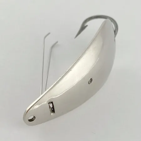 Vintage Liotta Jr Master Weedless, 2/5oz nickel fishing spoon #23532