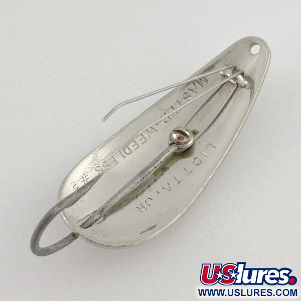 Vintage   Liotta Jr Master Weedless, 2/5oz nickel fishing spoon #23532