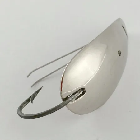 Vintage Liotta Jr Master Weedless, 2/5oz nickel fishing spoon #23532