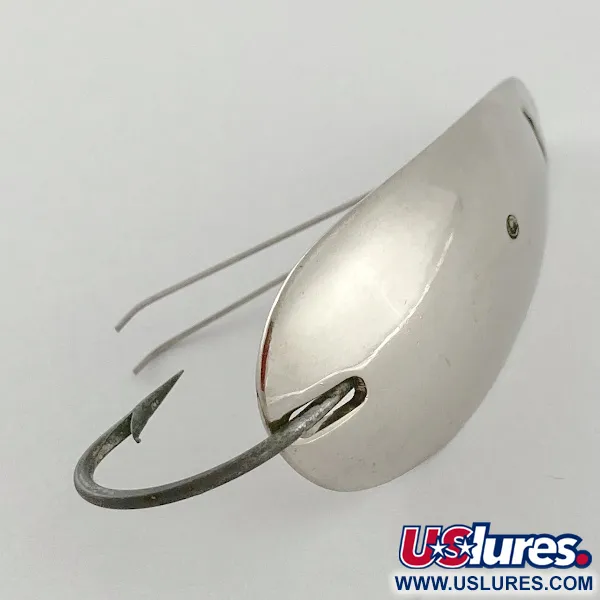 Vintage Liotta Jr Master Weedless, 2/5oz nickel fishing spoon #23532