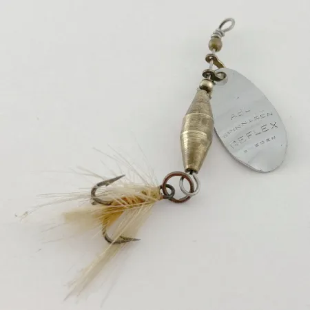 Vintage Abu Garcia Spinnaren Reflex, 1/8oz nickel/white spinning lure #23535