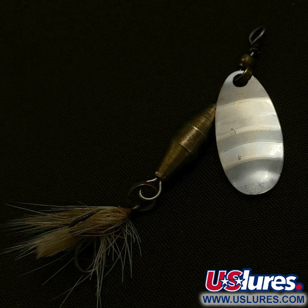 Vintage   Abu Garcia Spinnaren Reflex, 1/8oz nickel/white spinning lure #23535