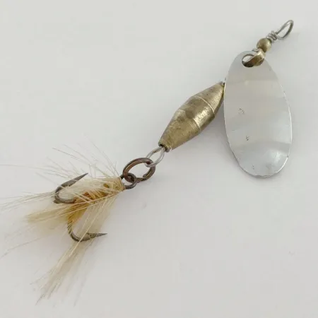 Vintage Abu Garcia Spinnaren Reflex, 1/8oz nickel/white spinning lure #23535