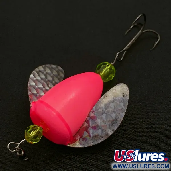 Vintage  Yakima Bait Worden's Spin-n-Glo, 3/16oz Hot pink spinning lure #23539