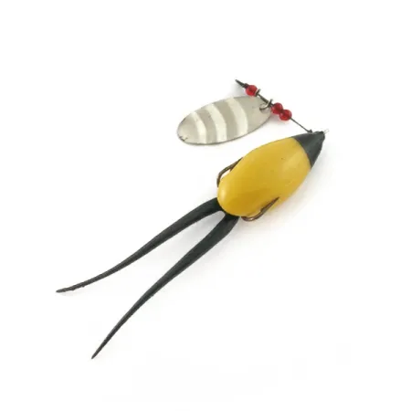 Vintage Burke-Flex Spinner, 1/8oz nickel spinning lure #23540