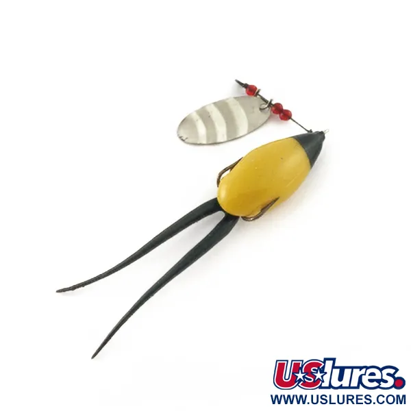 Vintage Burke-Flex Spinner, 1/8oz nickel spinning lure #23540
