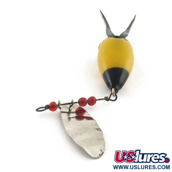 Vintage Burke-Flex Spinner, 1/8oz nickel spinning lure #23540