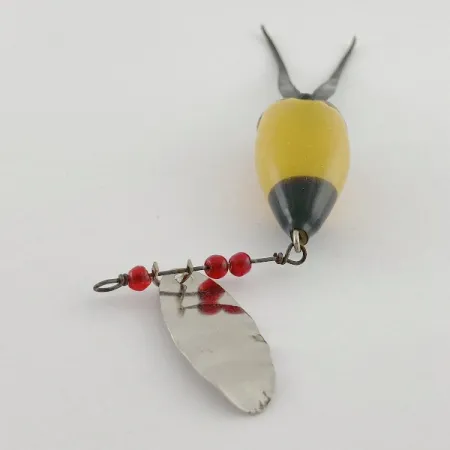 Vintage Burke-Flex Spinner, 1/8oz nickel spinning lure #23540