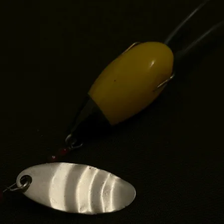 Vintage Burke-Flex Spinner, 1/8oz nickel spinning lure #23540