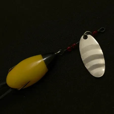 Vintage Burke-Flex Spinner, 1/8oz nickel spinning lure #23540