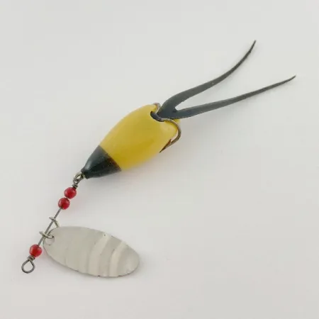Vintage Burke-Flex Spinner, 1/8oz nickel spinning lure #23540
