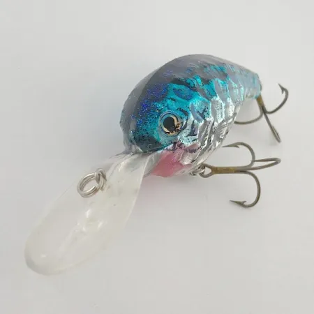 Vintage Renosky Lures Renosky Deep Dive Honeycomb Rattl shad, 2/5oz silver/blue fishing lure #23542