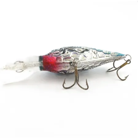 Vintage Renosky Lures Renosky Deep Dive Honeycomb Rattl shad, 2/5oz silver/blue fishing lure #23542