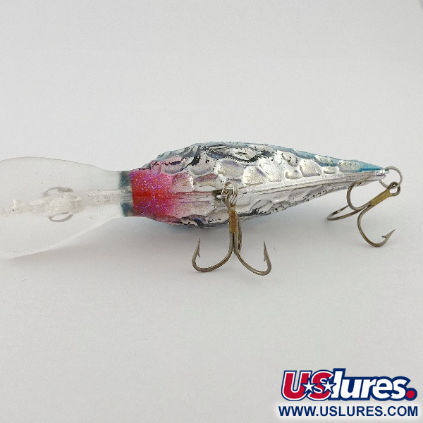 Vintage  Renosky Lures Renosky Deep Dive Honeycomb Rattl shad, 2/5oz silver/blue fishing lure #23542
