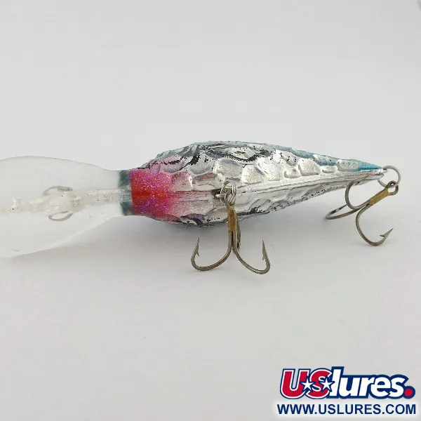Vintage Renosky Lures Renosky Deep Dive Honeycomb Rattl shad, 2/5oz silver/blue fishing lure #23542