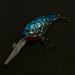 Vintage  Renosky Lures Renosky Deep Dive Honeycomb Rattl shad, 2/5oz silver/blue fishing lure #23542
