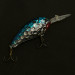Vintage  Renosky Lures Renosky Deep Dive Honeycomb Rattl shad, 2/5oz silver/blue fishing lure #23542