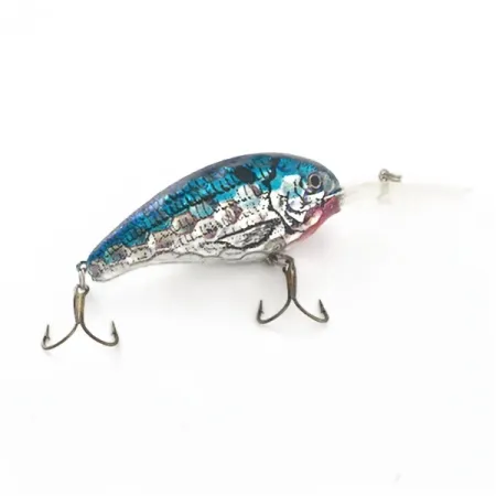 Vintage Renosky Lures Renosky Deep Dive Honeycomb Rattl shad, 2/5oz silver/blue fishing lure #23542
