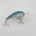 Vintage  Renosky Lures Renosky Deep Dive Honeycomb Rattl shad, 2/5oz silver/blue fishing lure #23542