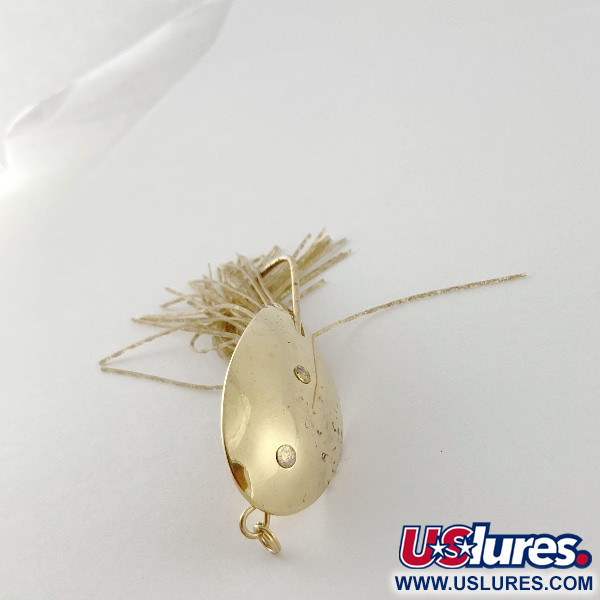Vintage   Nemire Lures Red Ripper, 1/2oz gold fishing spoon #23543