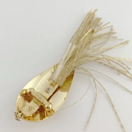 Vintage Nemire Lures Red Ripper, 1/2oz gold fishing spoon #23543