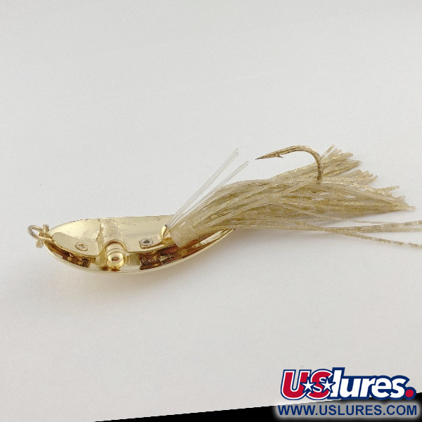 Vintage   Nemire Lures Red Ripper, 1/2oz gold fishing spoon #23543