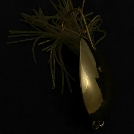 Vintage Nemire Lures Red Ripper, 1/2oz gold fishing spoon #23543