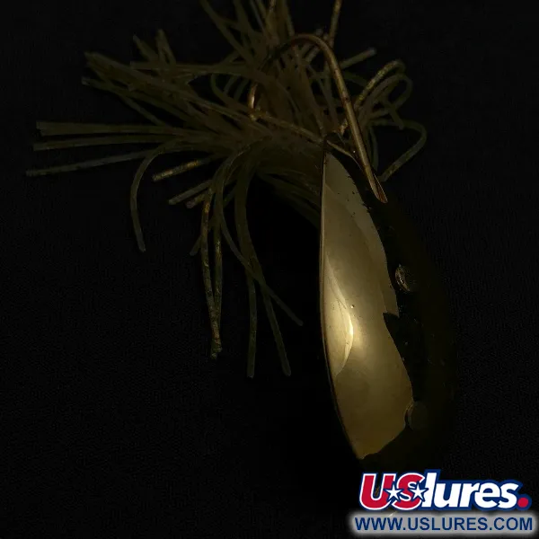 Vintage Nemire Lures Red Ripper, 1/2oz gold fishing spoon #23543