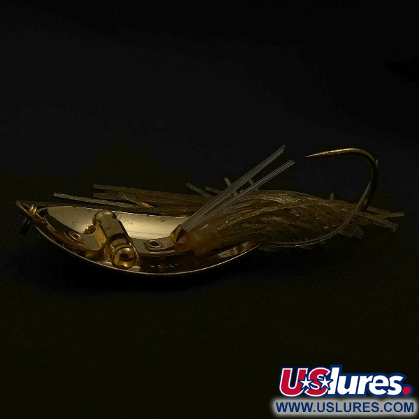 Vintage   Nemire Lures Red Ripper, 1/2oz gold fishing spoon #23543