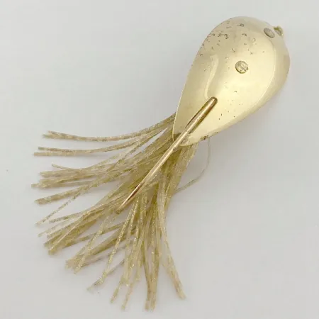 Vintage Nemire Lures Red Ripper, 1/2oz gold fishing spoon #23543