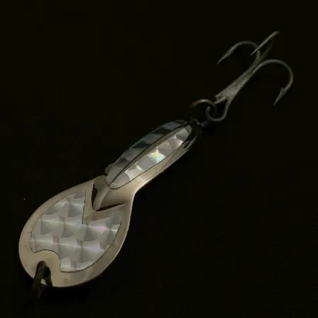 Vintage Glen Evans Loco 2, 1/3oz nickel fishing spoon #23544