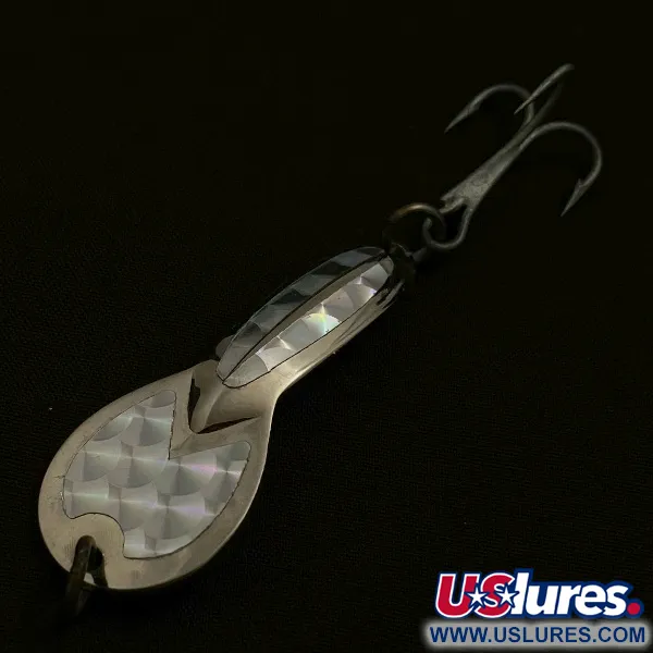 Vintage Glen Evans Loco 2, 1/3oz nickel fishing spoon #23544