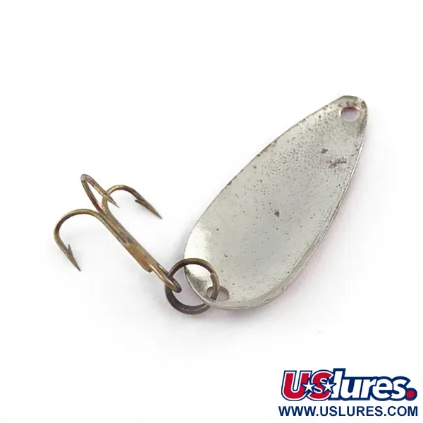 Vintage  Dura-Pak  Dura Pack Spoon, 3/16oz nickel/white/red fishing spoon #23551