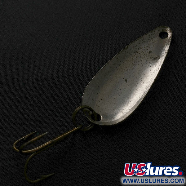 Vintage   Dura Pack Spoon, 3/16oz nickel/white/red fishing spoon #23551