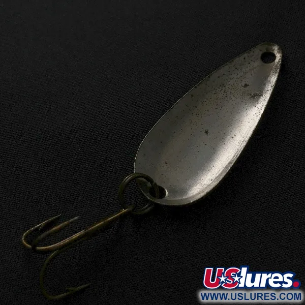 Vintage  Dura-Pak  Dura Pack Spoon, 3/16oz nickel/white/red fishing spoon #23551