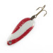 Vintage   Dura Pack Spoon, 3/16oz nickel/white/red fishing spoon #23551