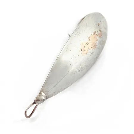 Vintage Johnson Silver Minnow Weedless, 2/5oz nickel fishing spoon #23553