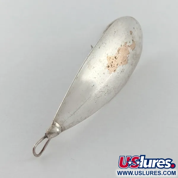 Vintage   Johnson Silver Minnow Weedless, 2/5oz nickel fishing spoon #23553